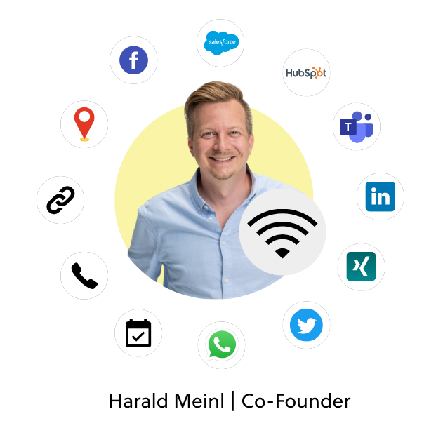 Social Media, Messaging Apps & Marketingseiten auf der digitalen Visitenkarte
